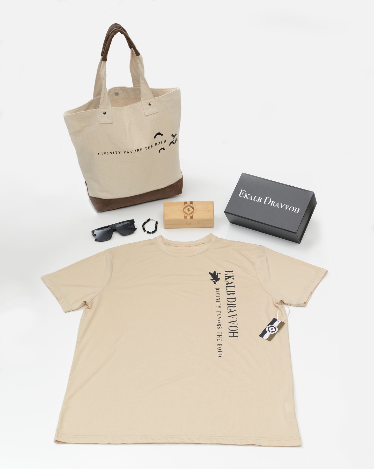 Divinity Favors The Bold Graphic Tee Set